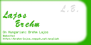 lajos brehm business card